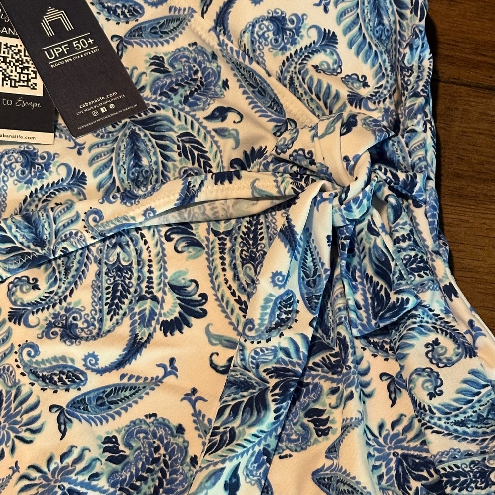 Cabana Life Charleston Wrap One Piece Swim Suit size S and M - Picture 6 of 10